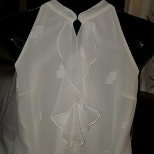 Guess cream blouse with lace New with tags.